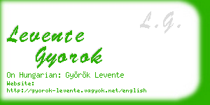 levente gyorok business card