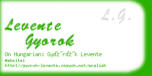 levente gyorok business card